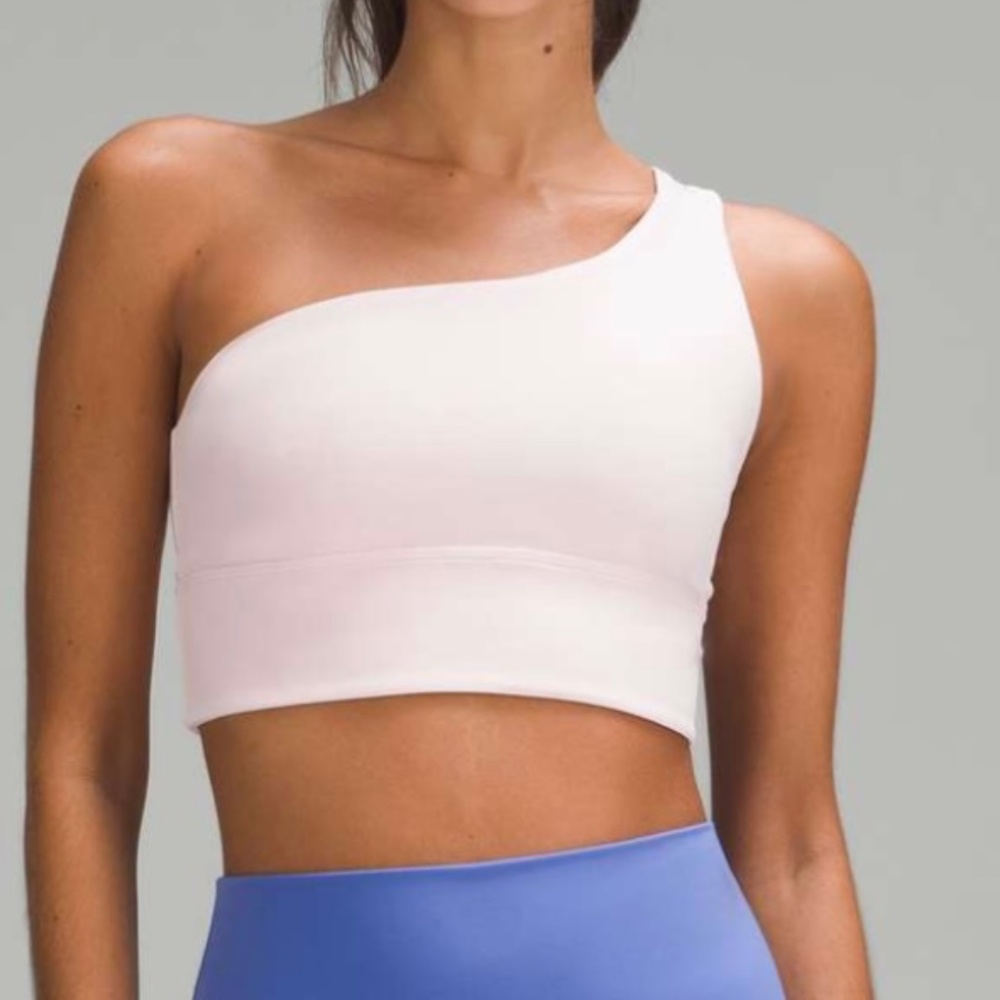 NWT Lululemon Align Asymmetrical Bra *Light Support, A/B Cup in Flush Pi…